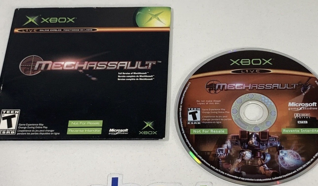 MechAssault (Xbox 2002) NFR Not For Resale Promo Edition Tested Rated T Teen HTF
