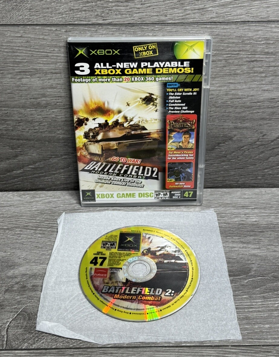 Battlefield 2 Pirates Darkwatch Official Xbox Magazine Demo Disc # 47 Aug 2005