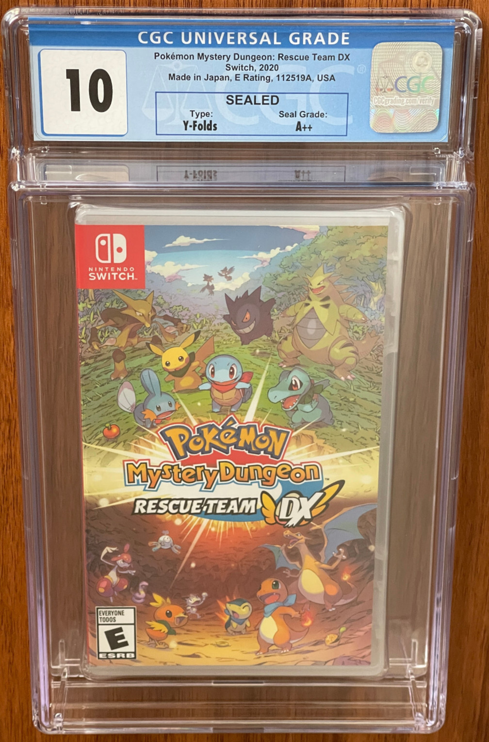 2020 SWITCH POKEMON MYSTERY DUNGEON RESCUE TEAM DX 1st PRINT CGC 10 A++ Y-Seal