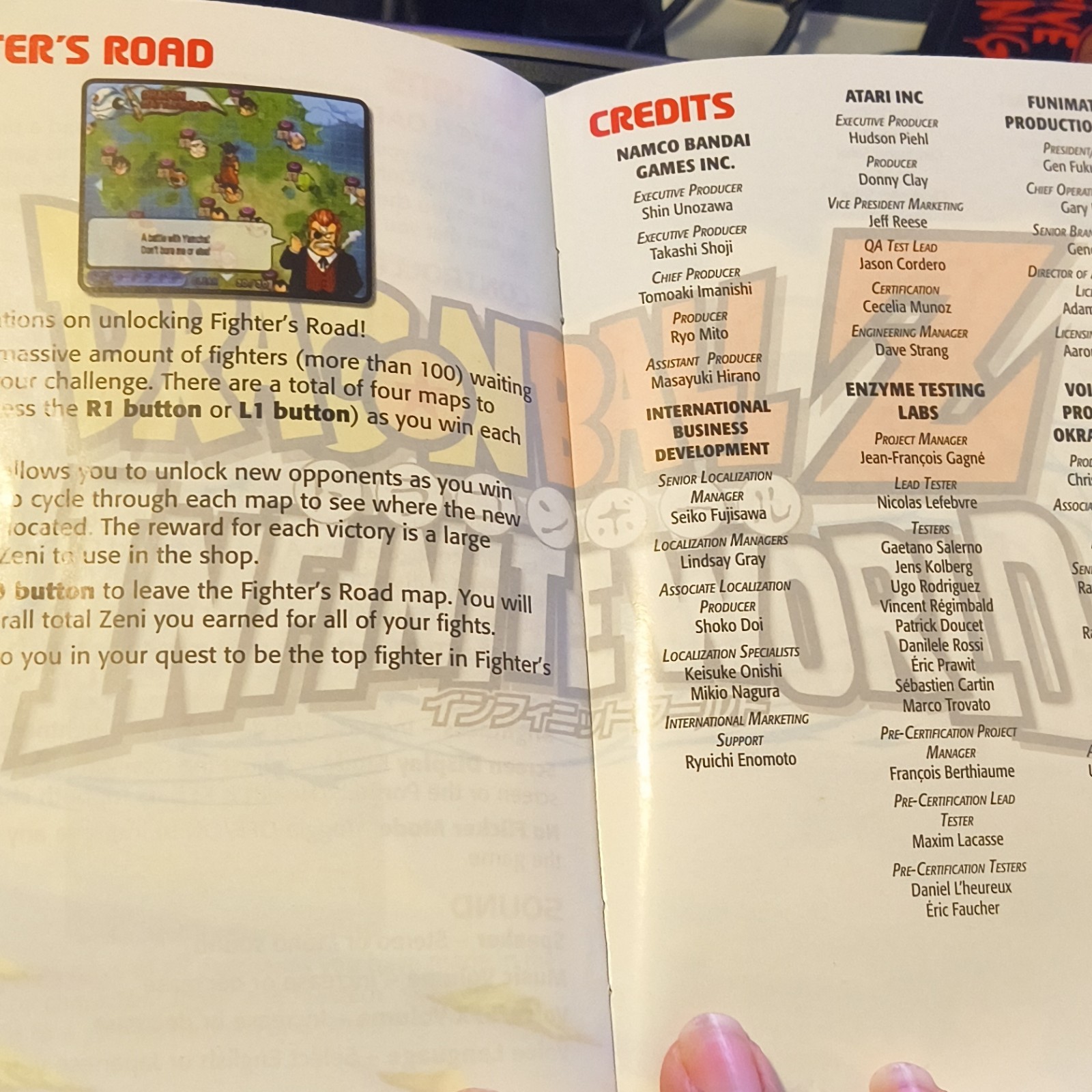 Atari Dragon Ball Z: Infinite World PS2 Fighting Game 2008 Manual CIB
