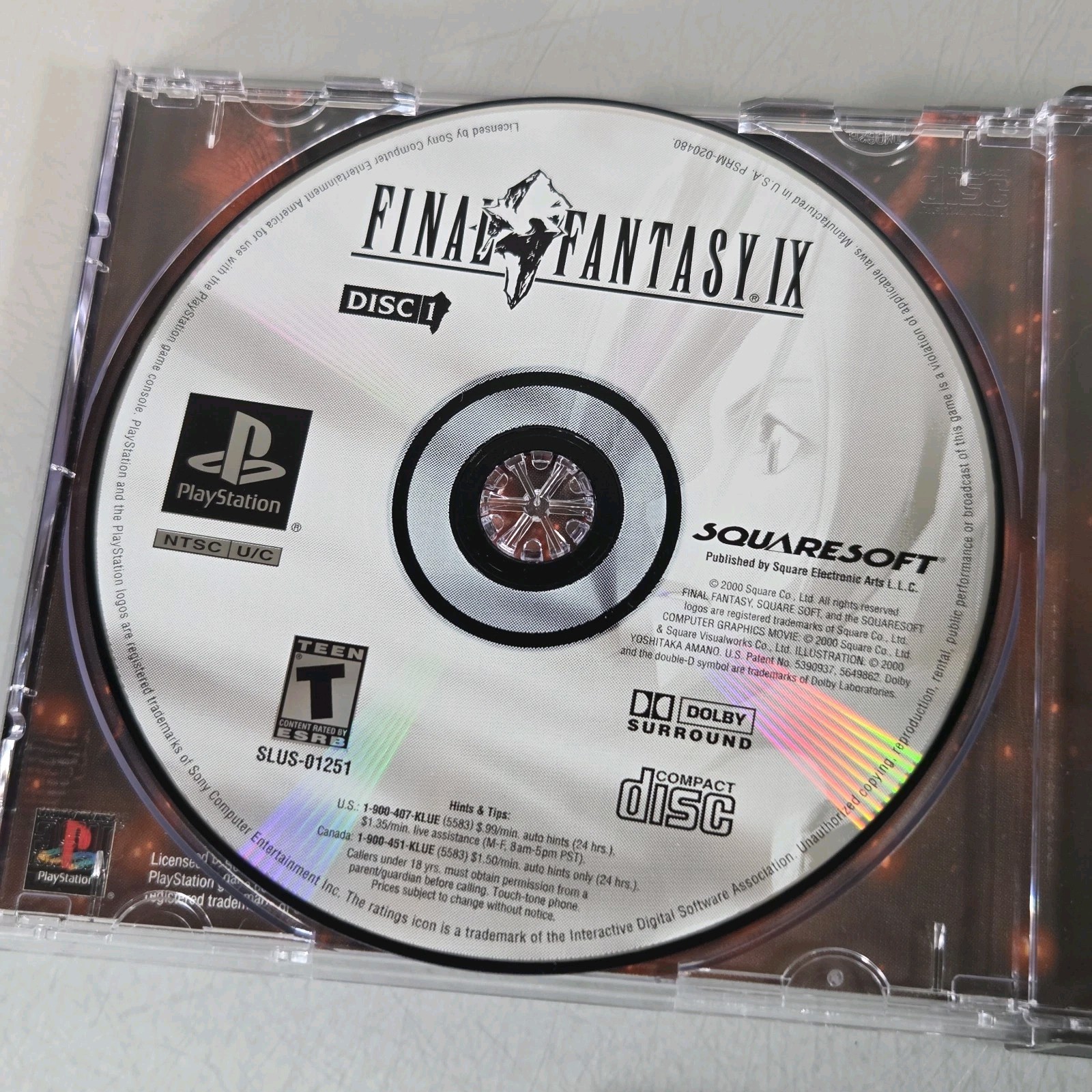 Playstation 1 Final Fantasy 9 IX Black Label CIB Complete – BROKEN CASE
