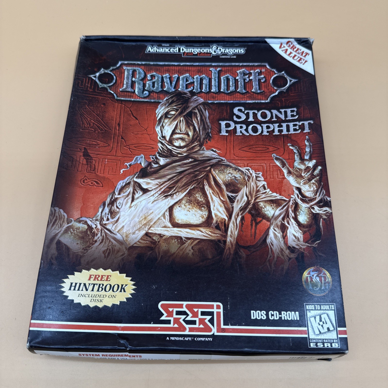 Advanced Dungeons and Dragons Ravenloft Stone Prophet CD DOS PC Big Box READ!