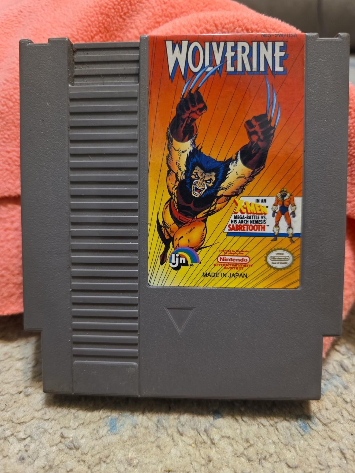 Vintage Original Nintendo NES Wolverine Authentic Game – Tested and Working 1991