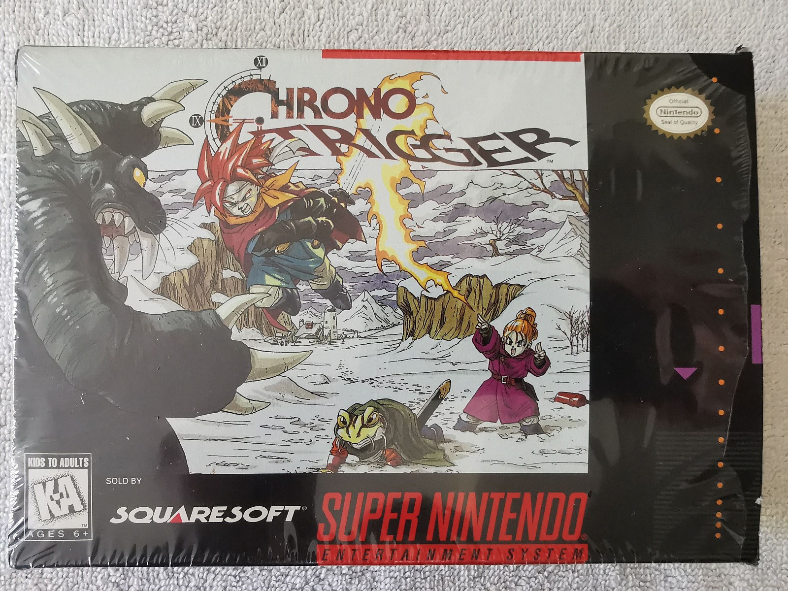 Chrono Trigger Super Nintendo SNES Box Manual Map Poster Not Reg Card SEE VIDEO
