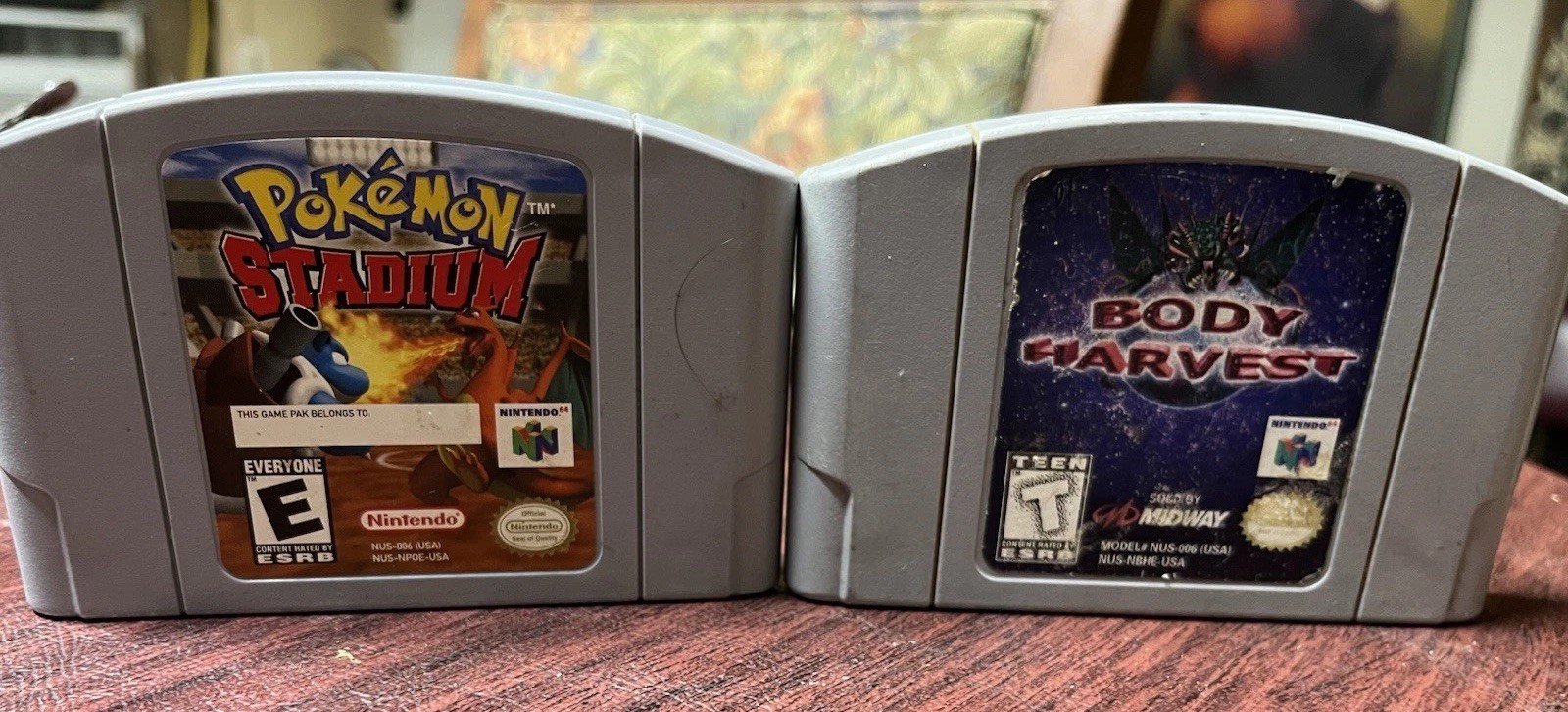 Lot of Two Nintendo 64 Games Pokémon Stadium and Body Harvest Tested Working N64