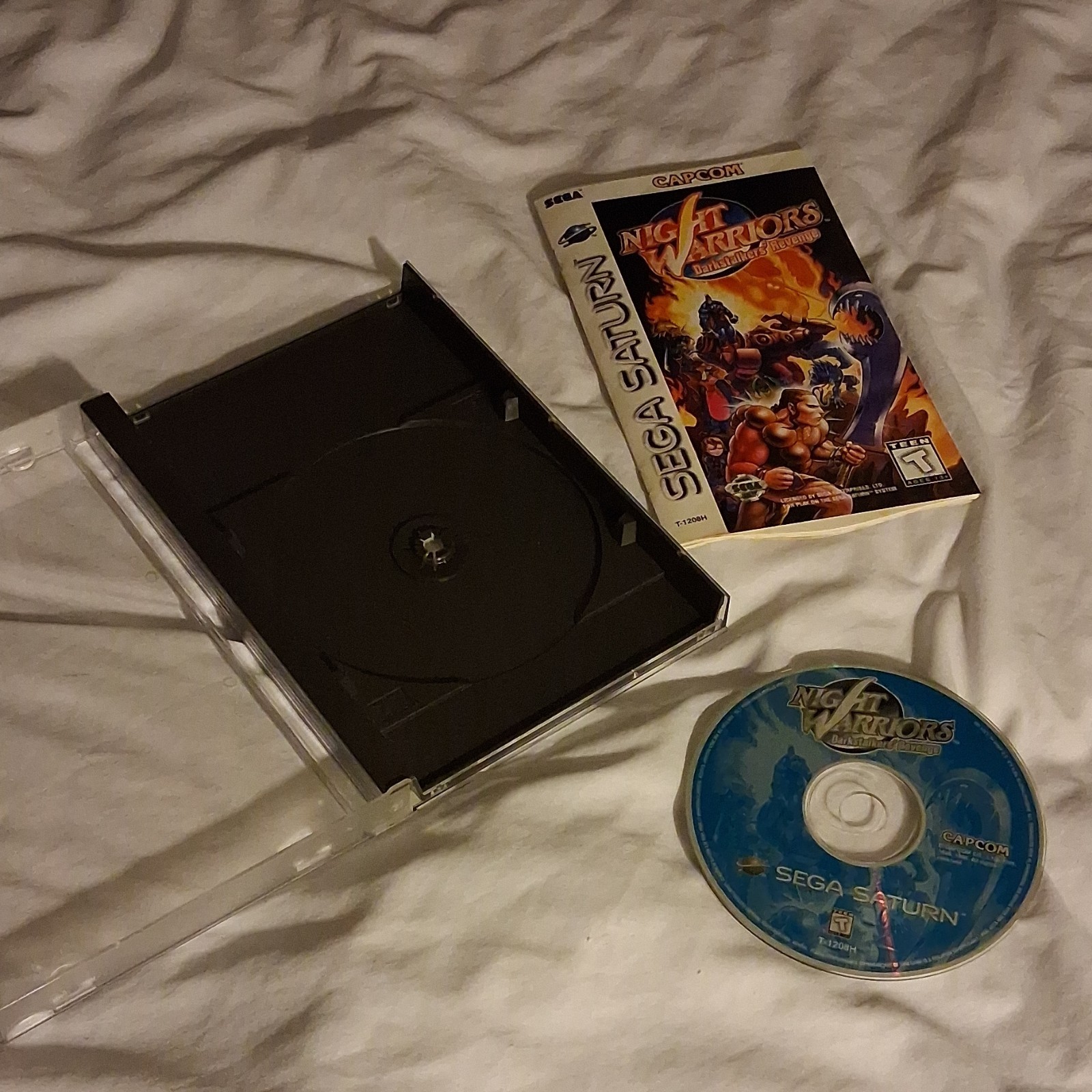 vtg Capcom Night Warriors Darkstalkers Revenge Sega Saturn Case,Manual, Disc, 96