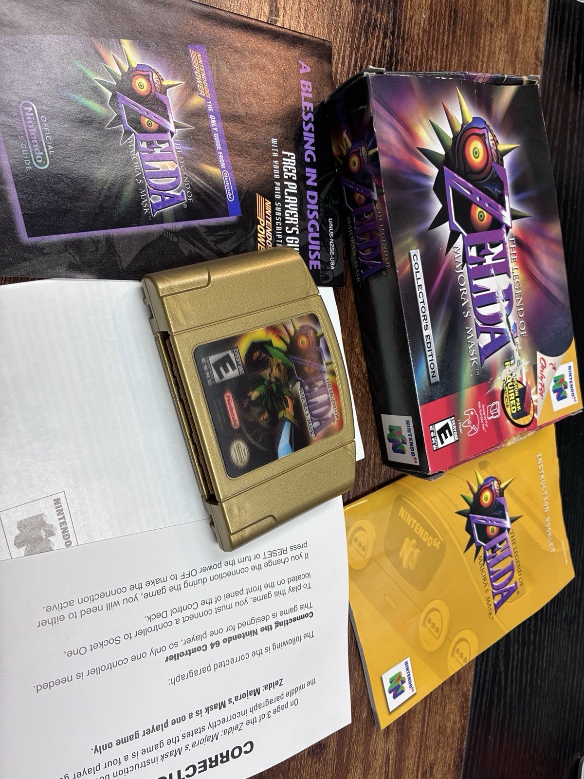 Nintendo 64 Zelda Majora’s Mask Collector’s Edition Gold CIB Complete N64