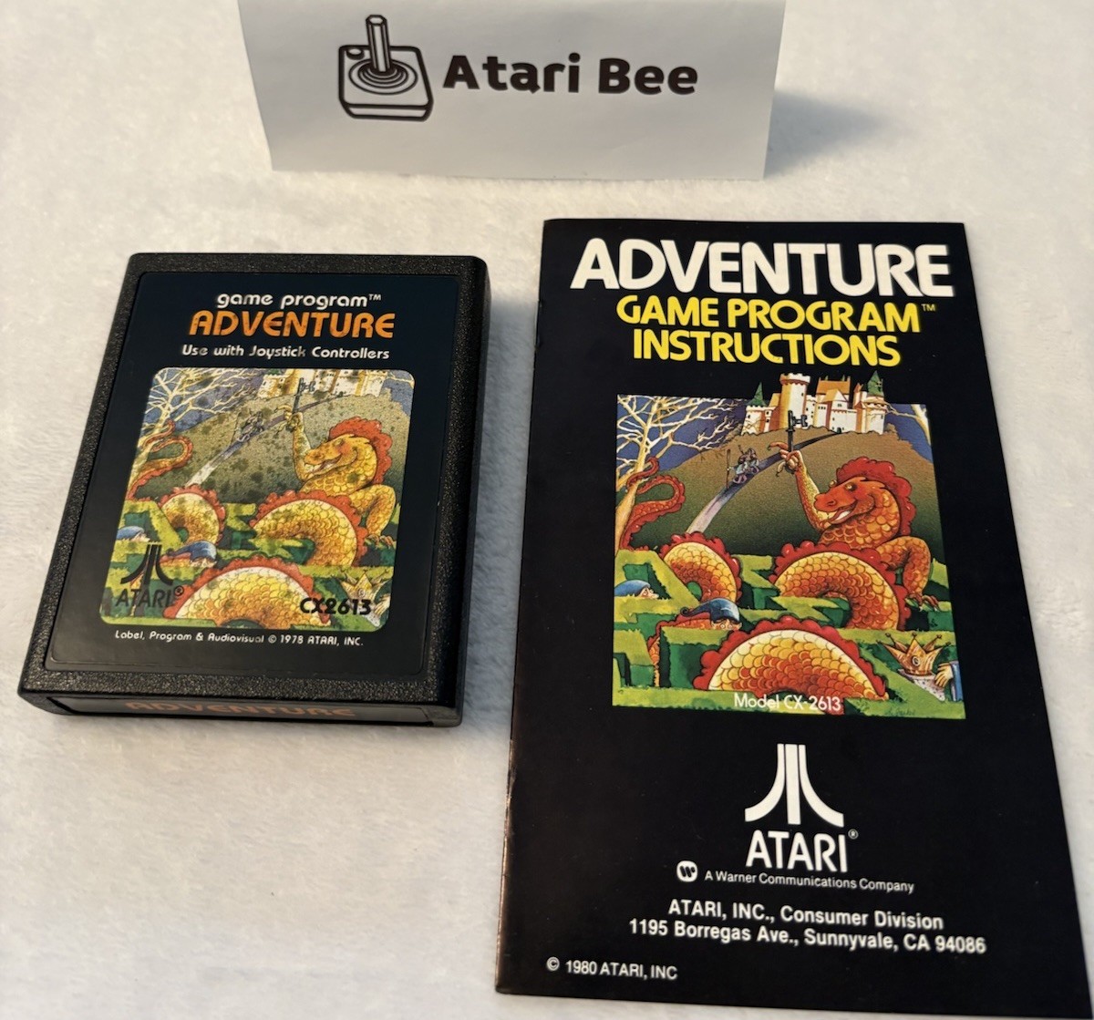 TESTED Adventure W/Manual VGC Atari 2600 1978 Picture Label NICE – Video