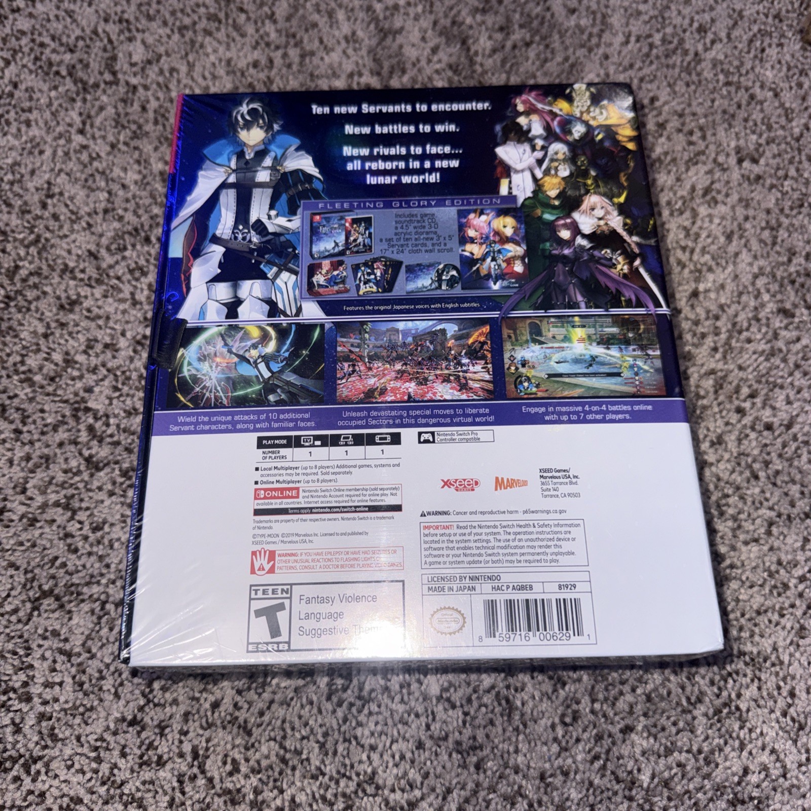 Fate/EXTELLA LINK Fleeting Glory Limited Edition (Nintendo Switch) – New Sealed