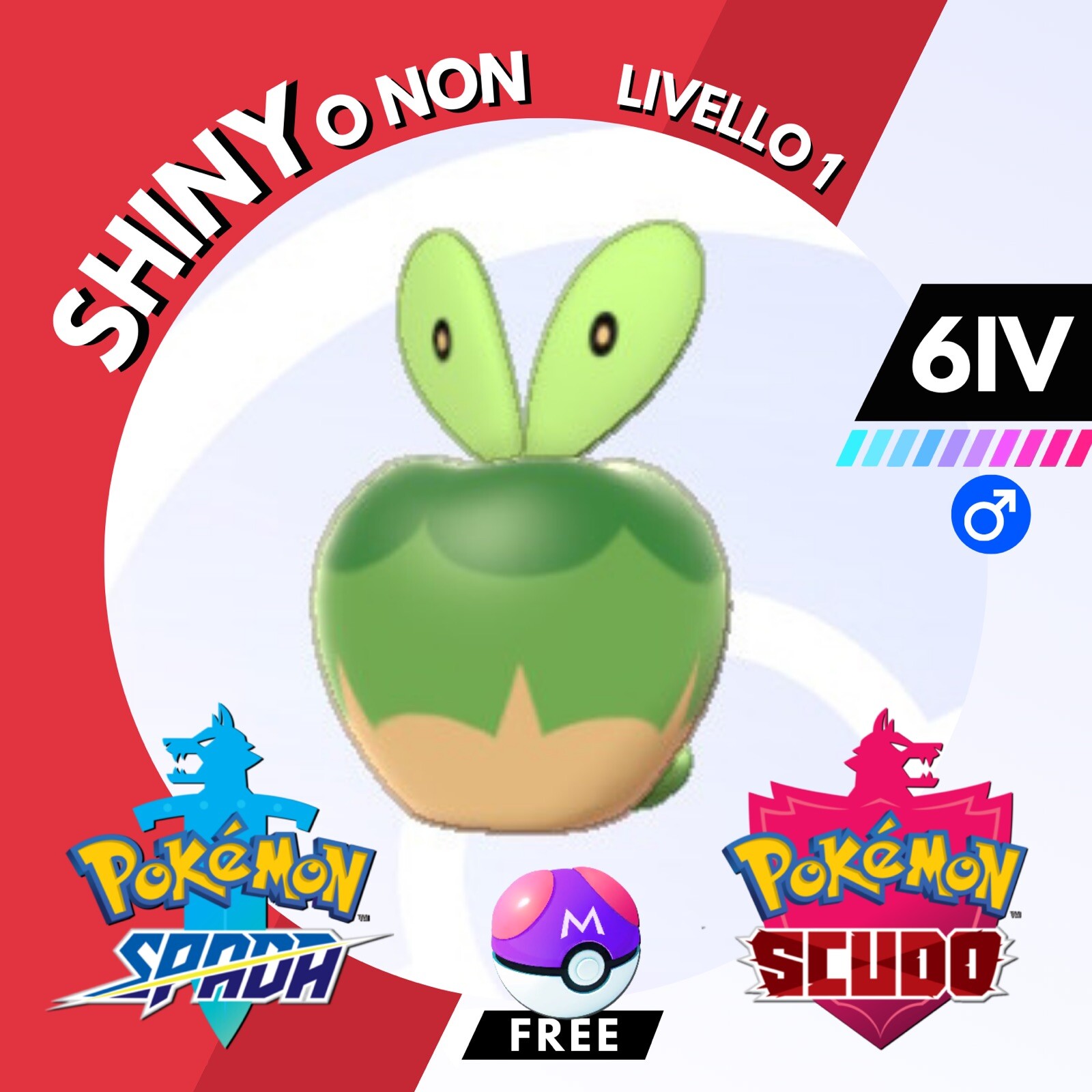 Applin Shiny or Not 6 IV and Master Ball Legit Pokemon Sword Shield Sword Shield