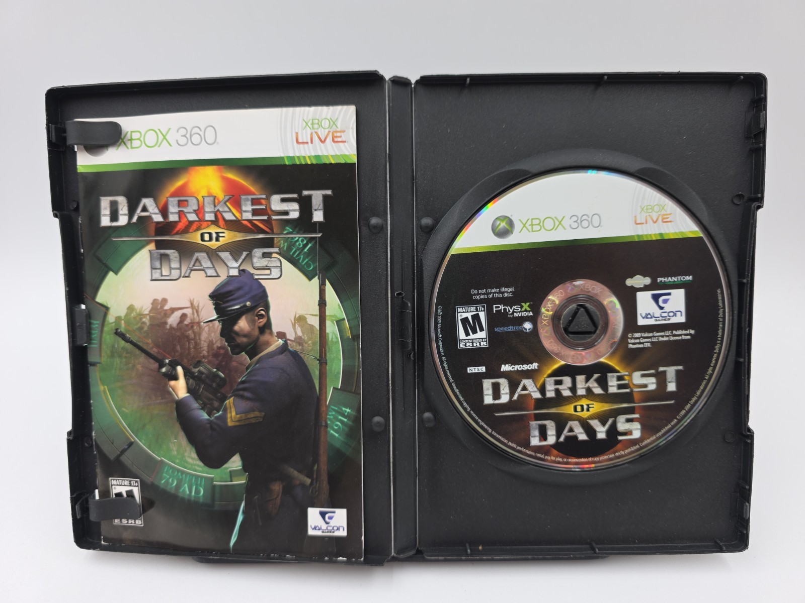 Darkest of Days (Microsoft Xbox 360, 2009) *Tested, Disc & Manual Only*