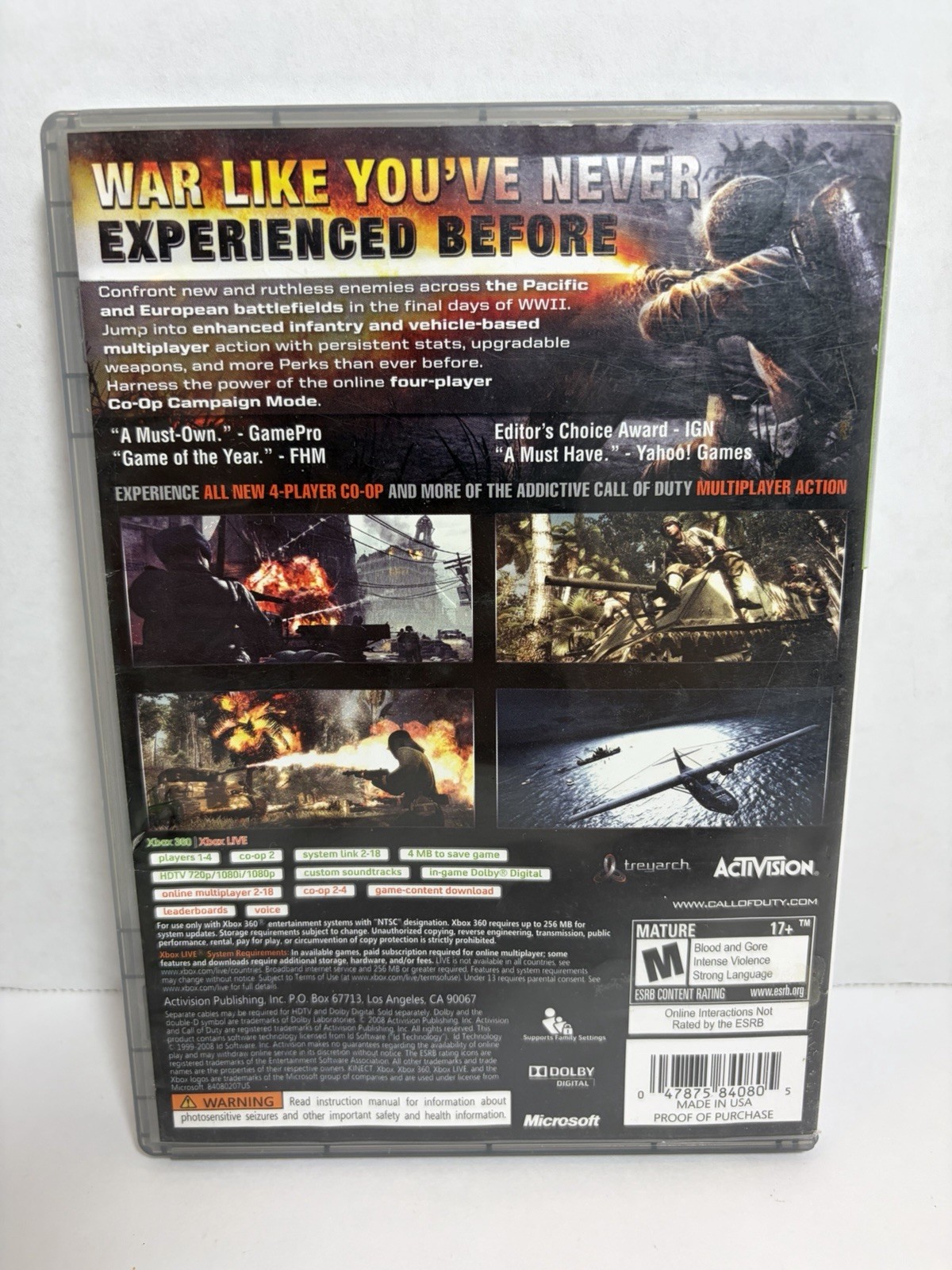 Call of Duty 2, 3 & World At War -The War Collection (Microsoft Xbox 360) Tested