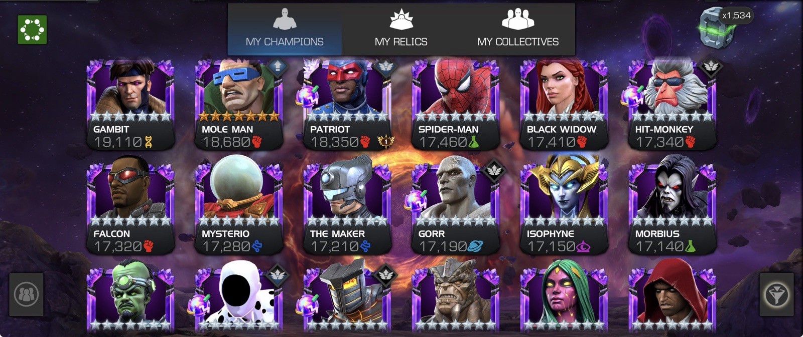 Marvel Contest of Champions MCOC Account