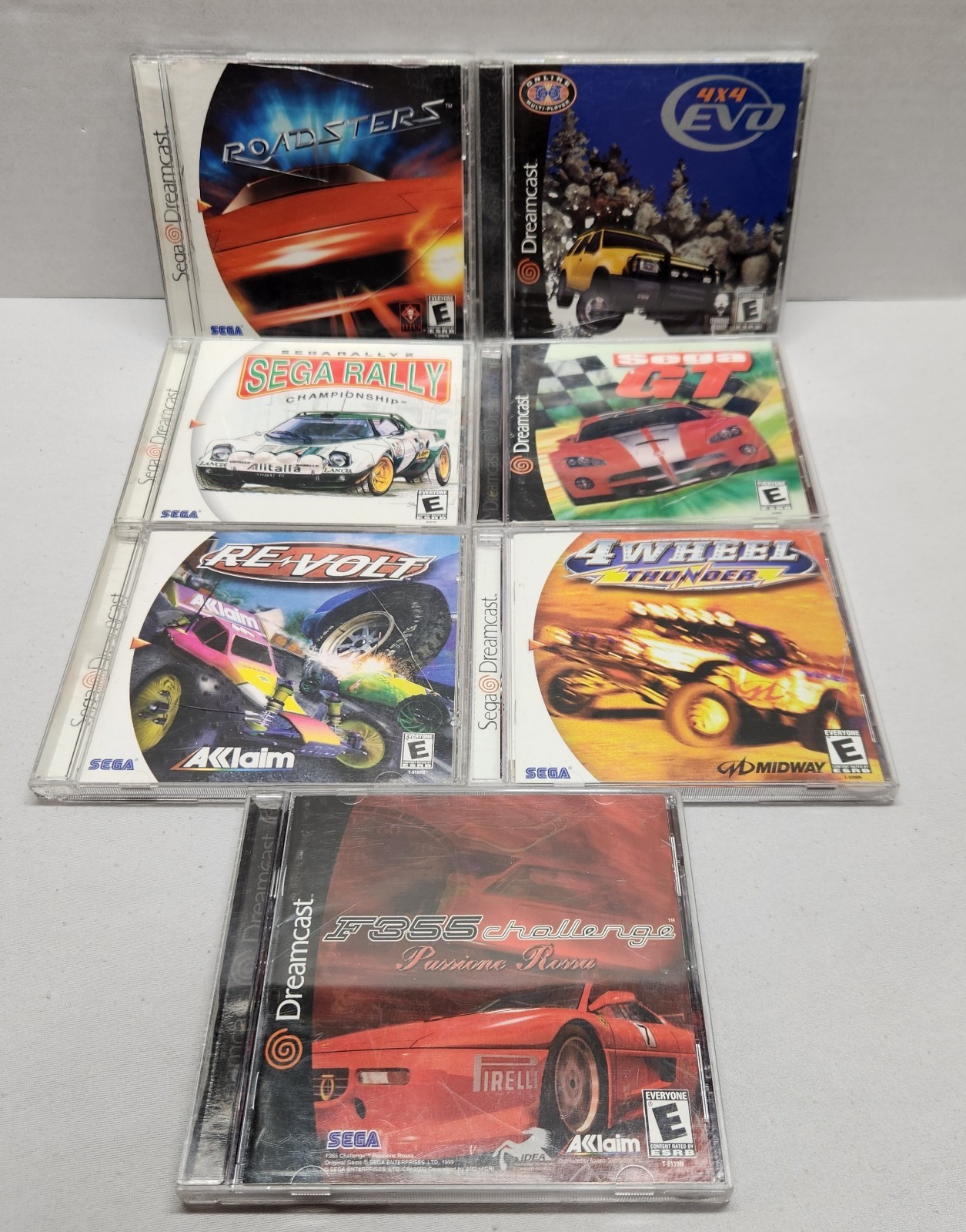 Sega Dreamcast: Lot of 7 Racing Games 4×4 Roadsters Sega Gt Sega Rally 2 Revolt
