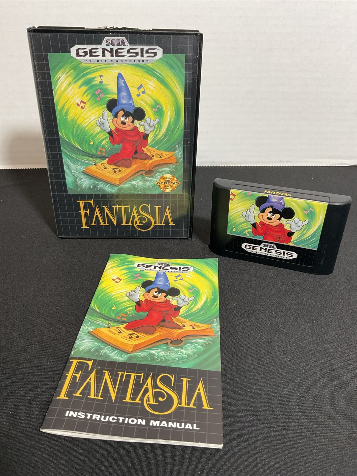 FANTASIA MICKEY MOUSE Sega Genesis Game 1991 CIB
