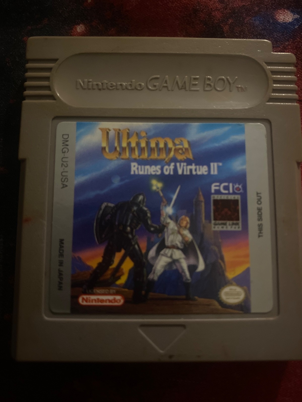 Ultima: Runes of Virtue 2 Authentic Tested And Works (Nintendo Game Boy, 1992)