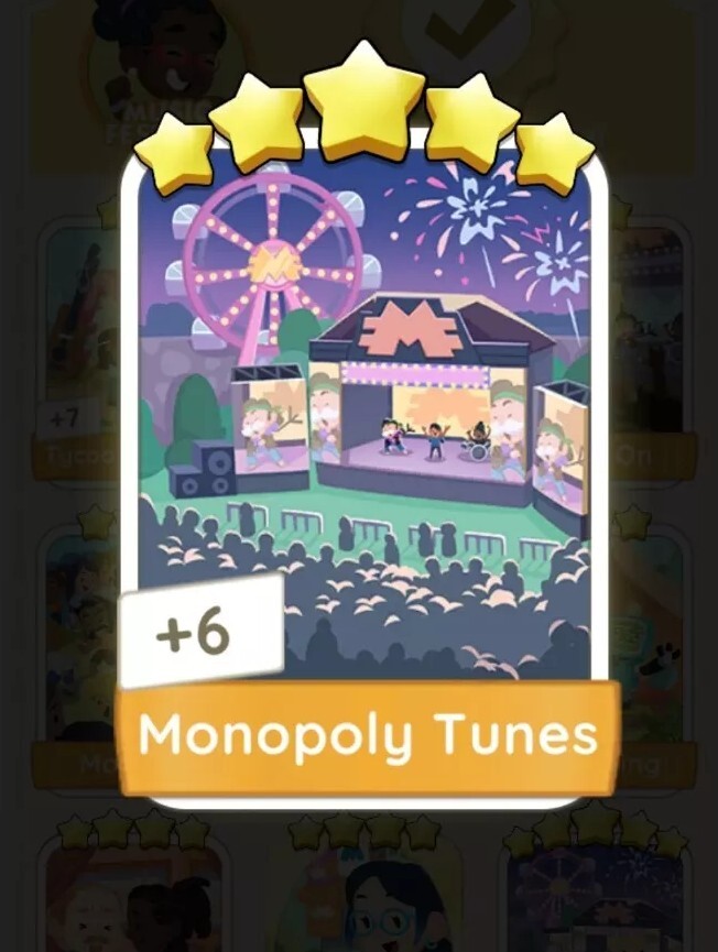 Monopoly Go 5 Star Sticker “Monopoly Tunes”