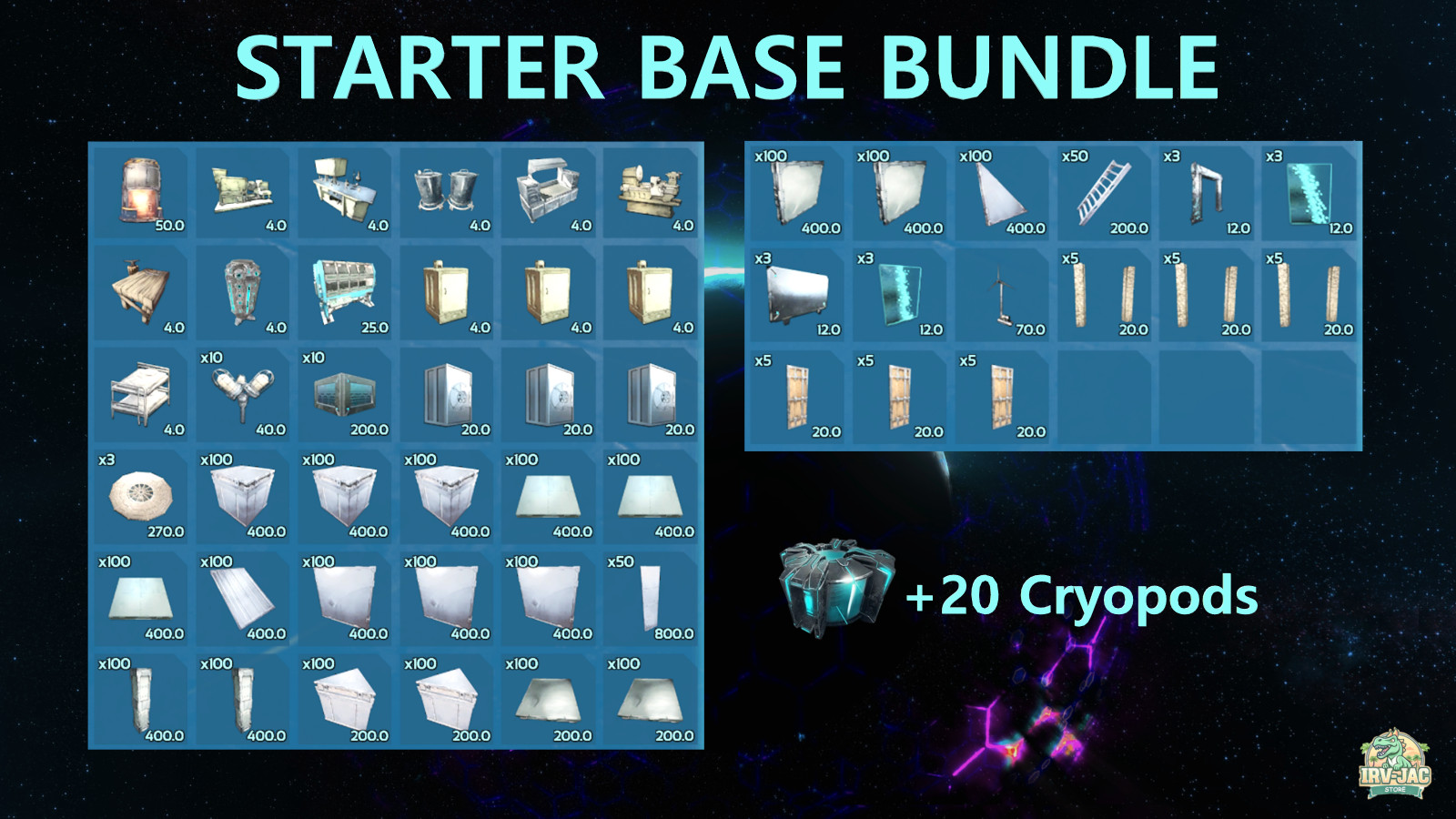 Ark Survival Ascended – Starter Base Bundle [Metal] – Xbox/PC/PS5 Official PVE