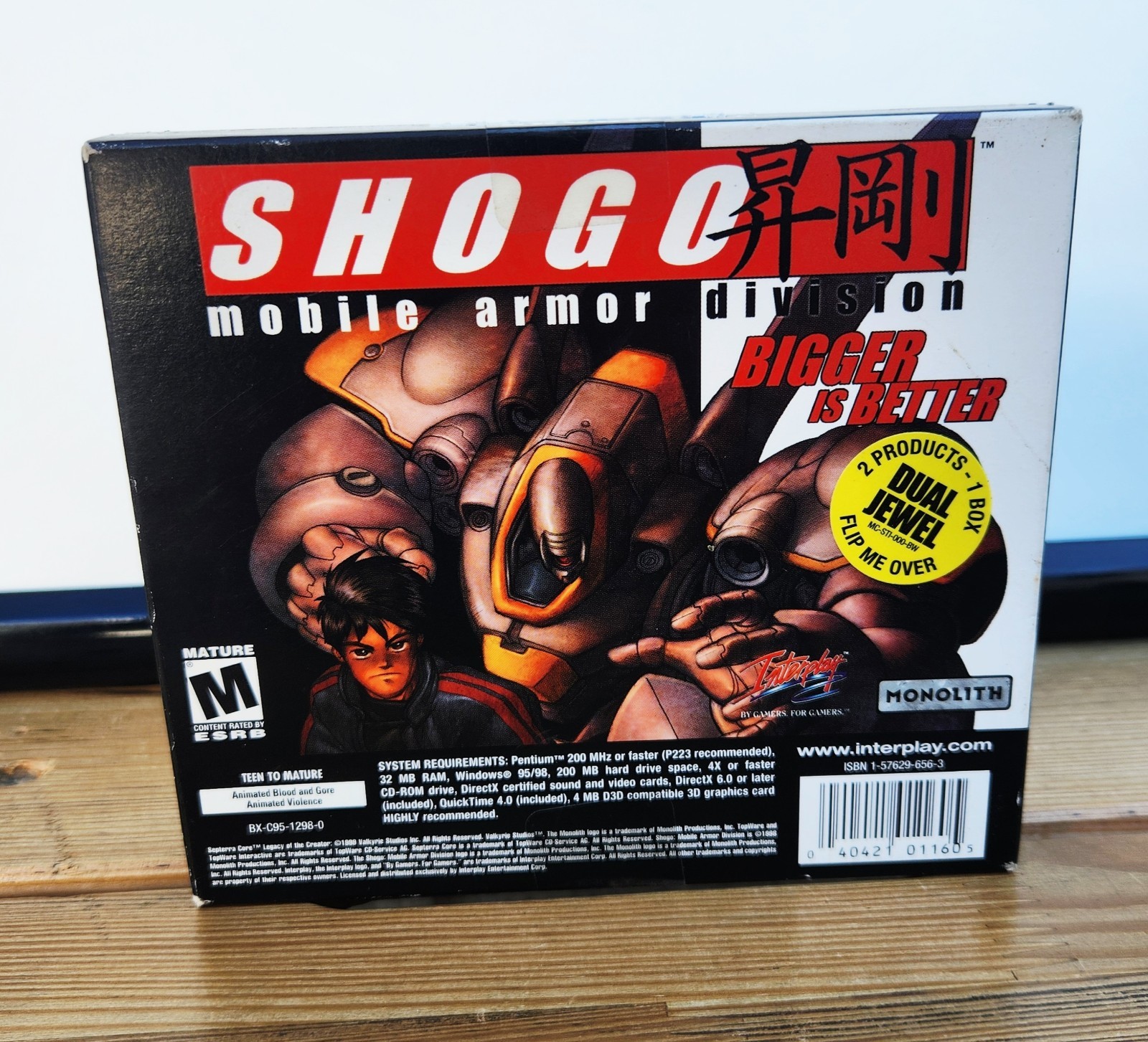 Septerra Core & Shogo Mobile Armor Division PC CD-ROM Pack NEW