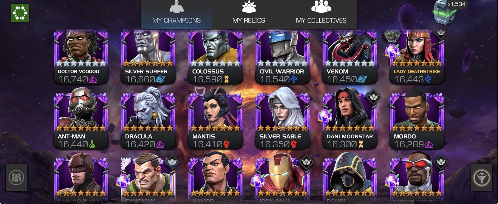 Marvel Contest of Champions MCOC Account