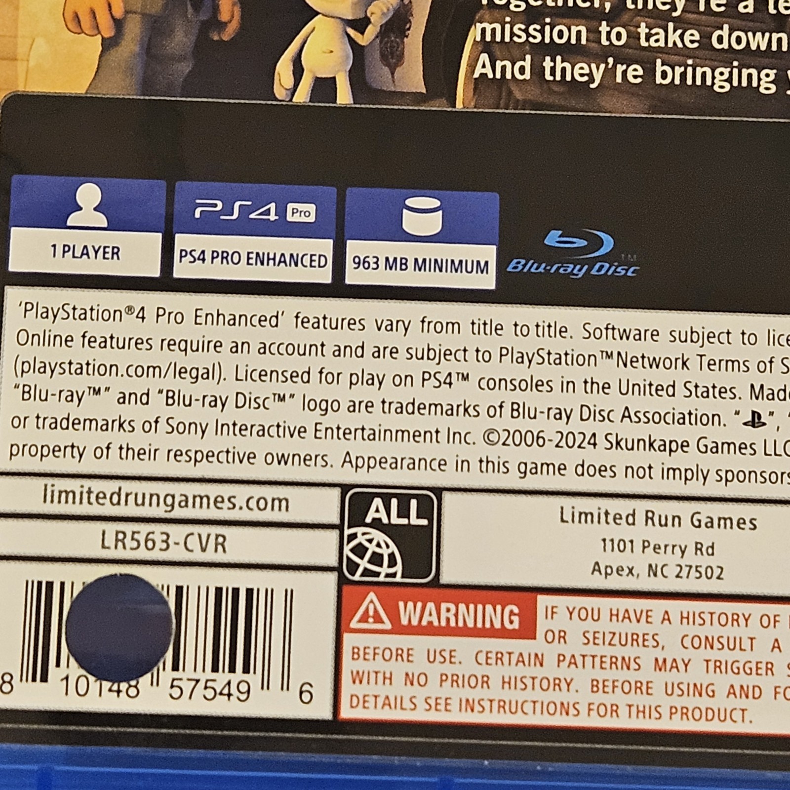 PS4 Sam And Max Save the World – Limited Run #563 Games PlayStation 4 CIB