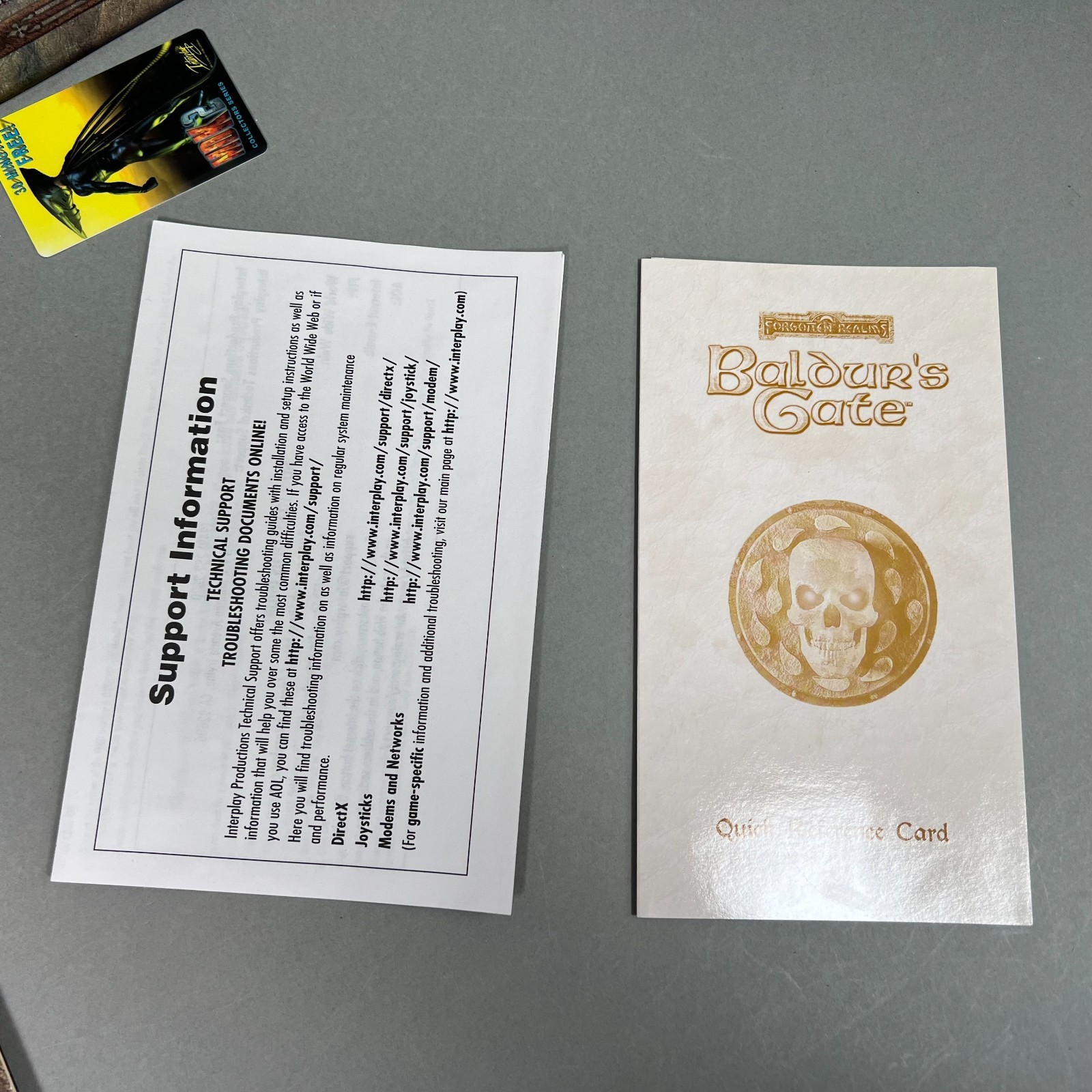 Baldur’s Gate Big Box PC 1998 Forgotten Realms CIB Complete + Phone Card + Map