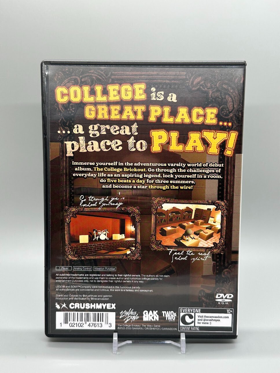 TheCanvasDon – The College Brickout Physical Game Case and Disc