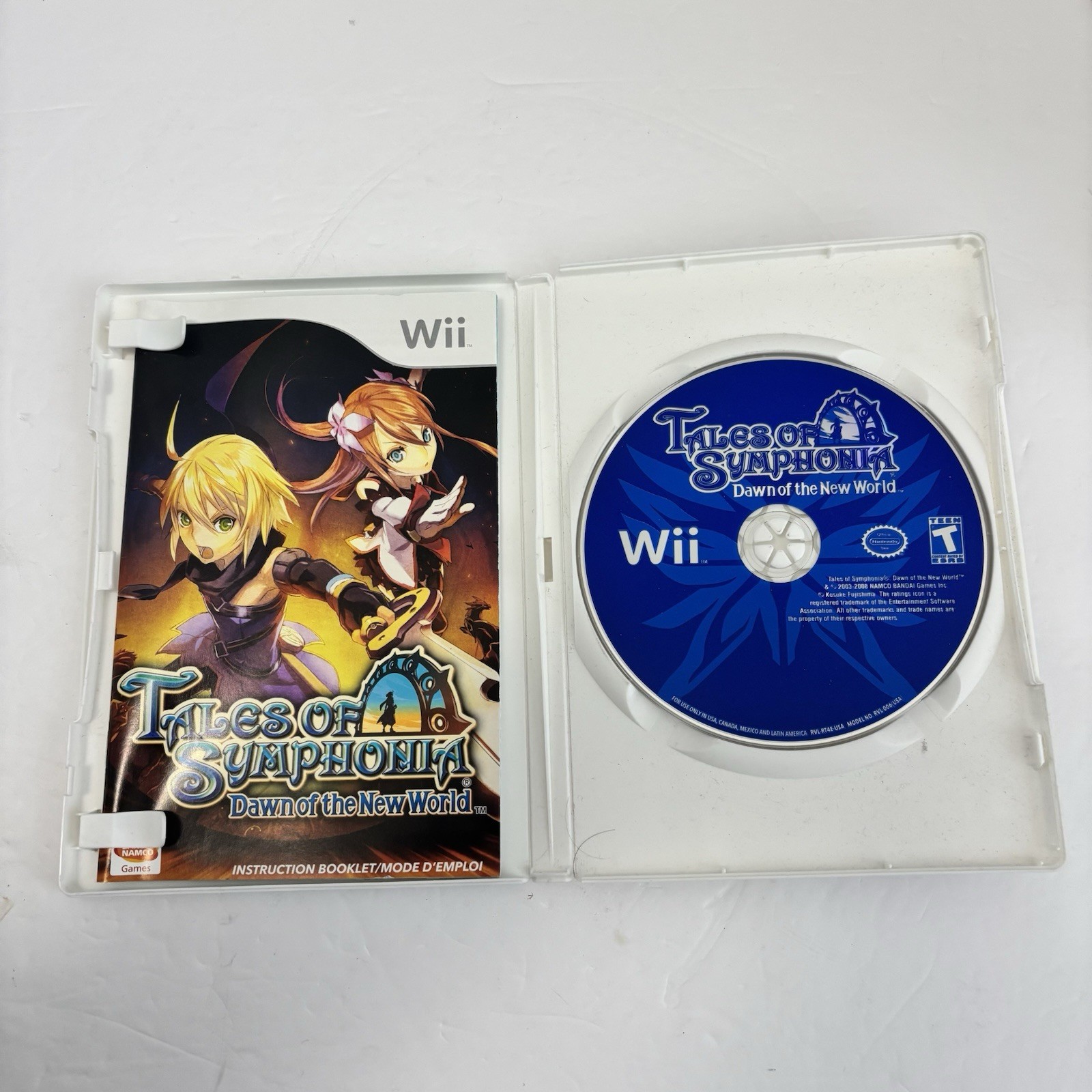 Tales of Symphonia Dawn of the New World Nintendo Wii Complete w/ Strategy Guide