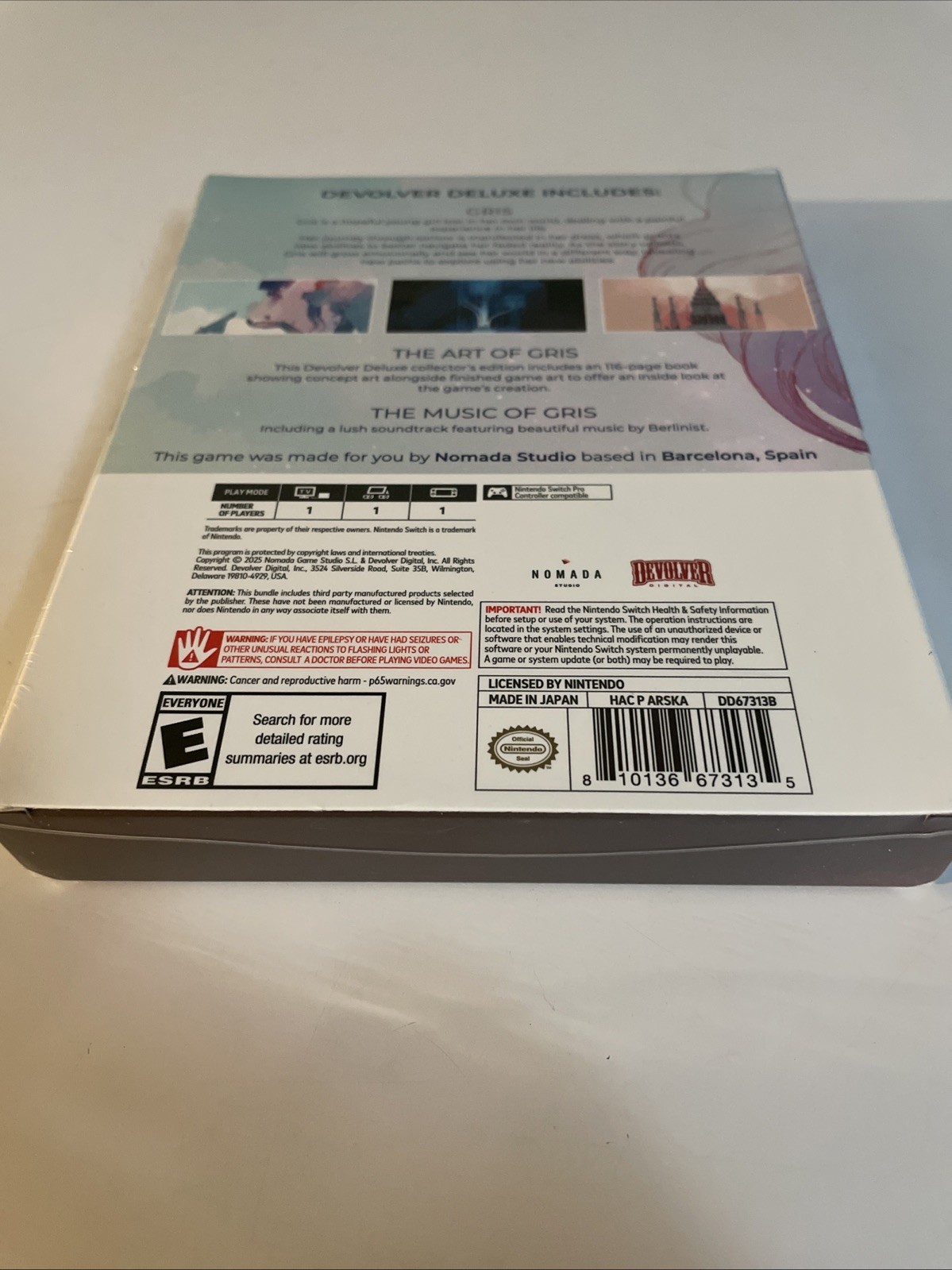 Gris – Nintendo Switch – Deluxe Devolver Edition 2025 – NEW – Fast Free Shipping