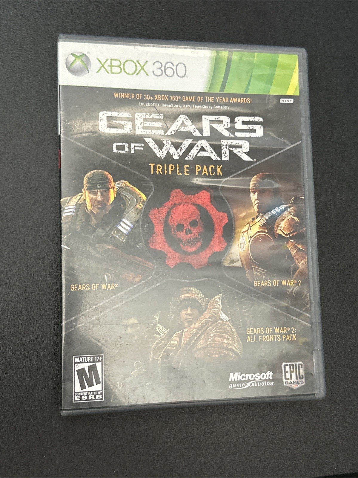 Gears of War Triple Pack (Xbox 360, 2011) 2 Disc Tested Authentic CIB English