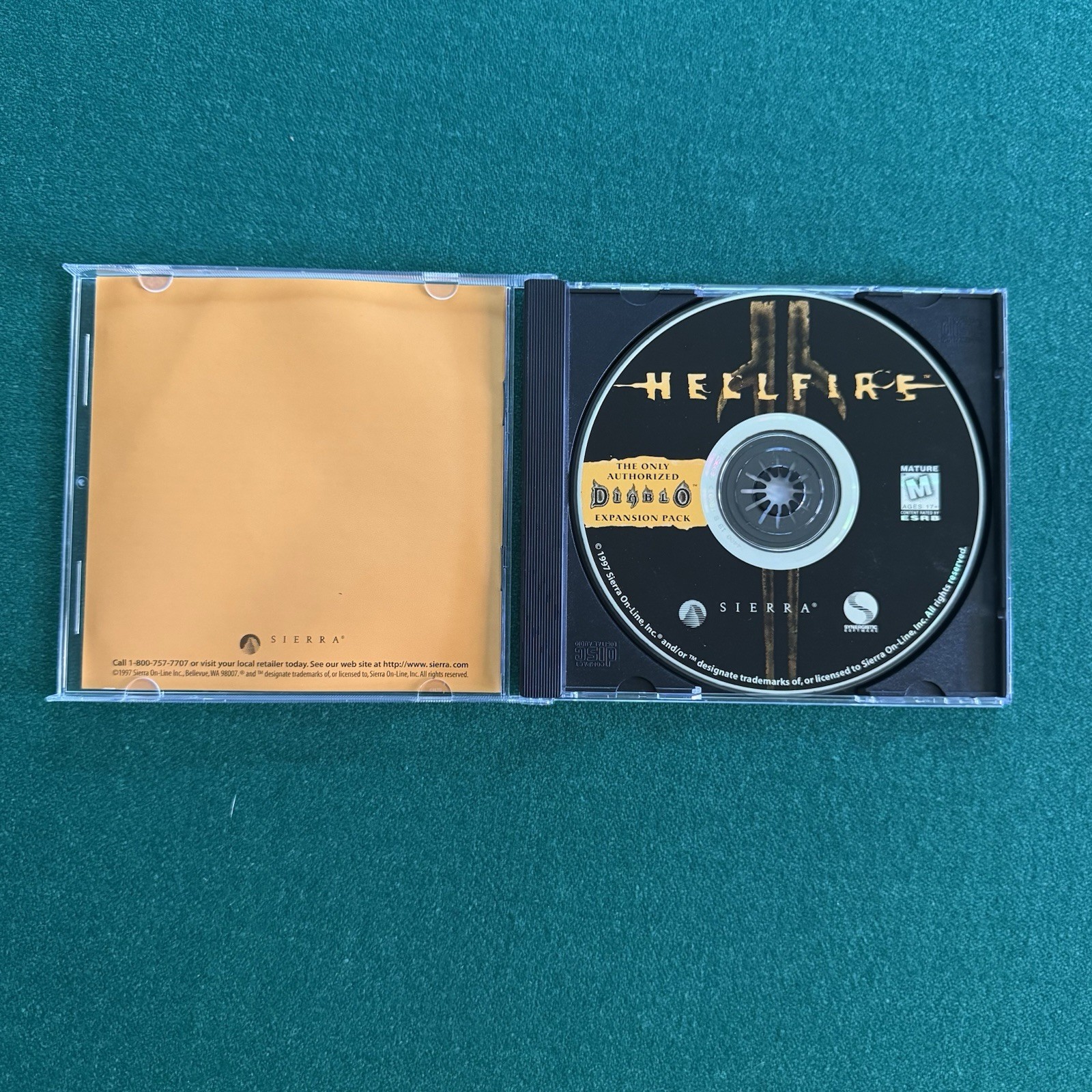 Diablo Hellfire Single Player Expansion Pack PC CD-ROM 1997 Sierra MINT🔥