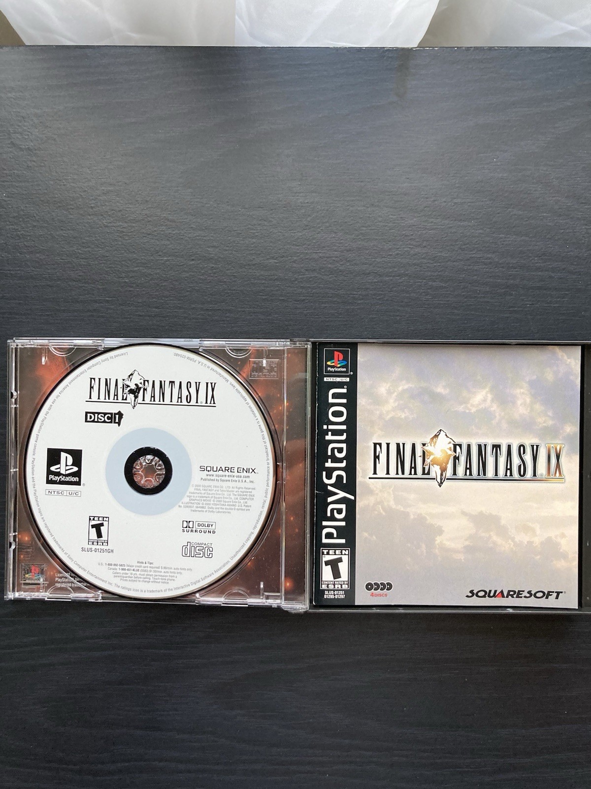Final Fantasy IX 4-Disc Set (PS1) RPG T NTSC 2000 Pristine, Manual Included