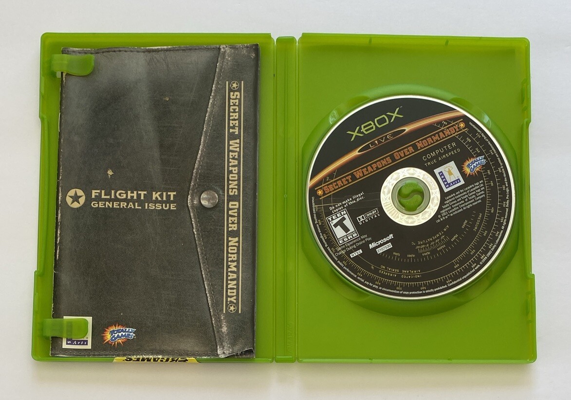 Secret Weapons Over Normandy (Microsoft Xbox, 2003) Complete With Manual