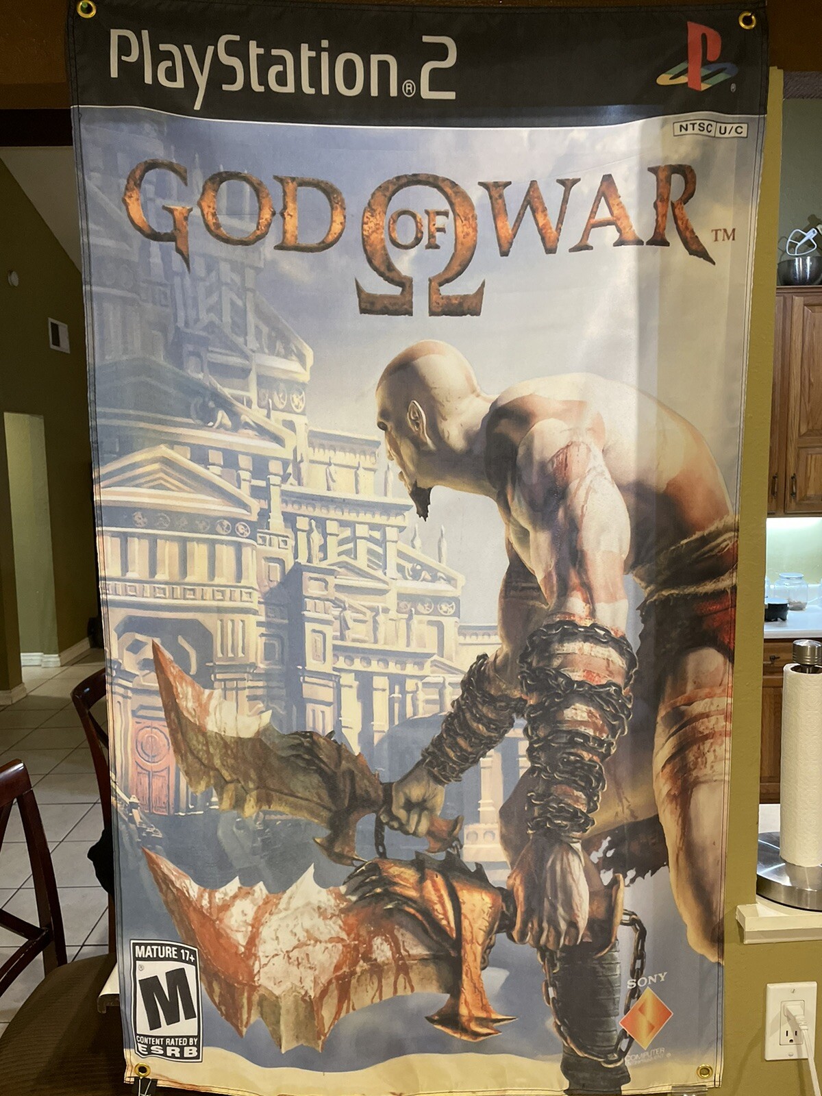 God Of War 5′ Flag Banner Sony PS2 PlayStation