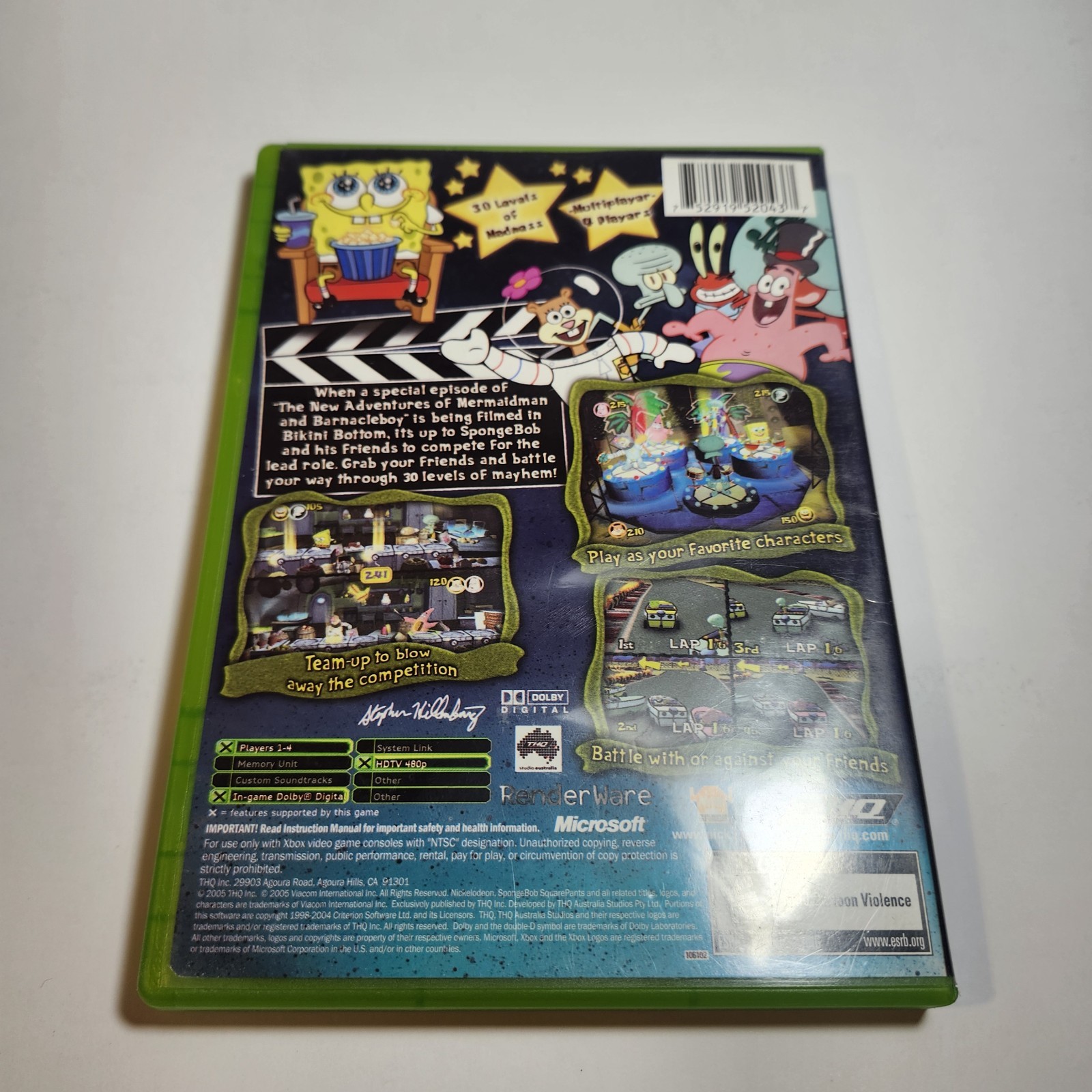 SpongeBob SquarePants: Lights, Camera, Pants w/Manual Xbox Gane