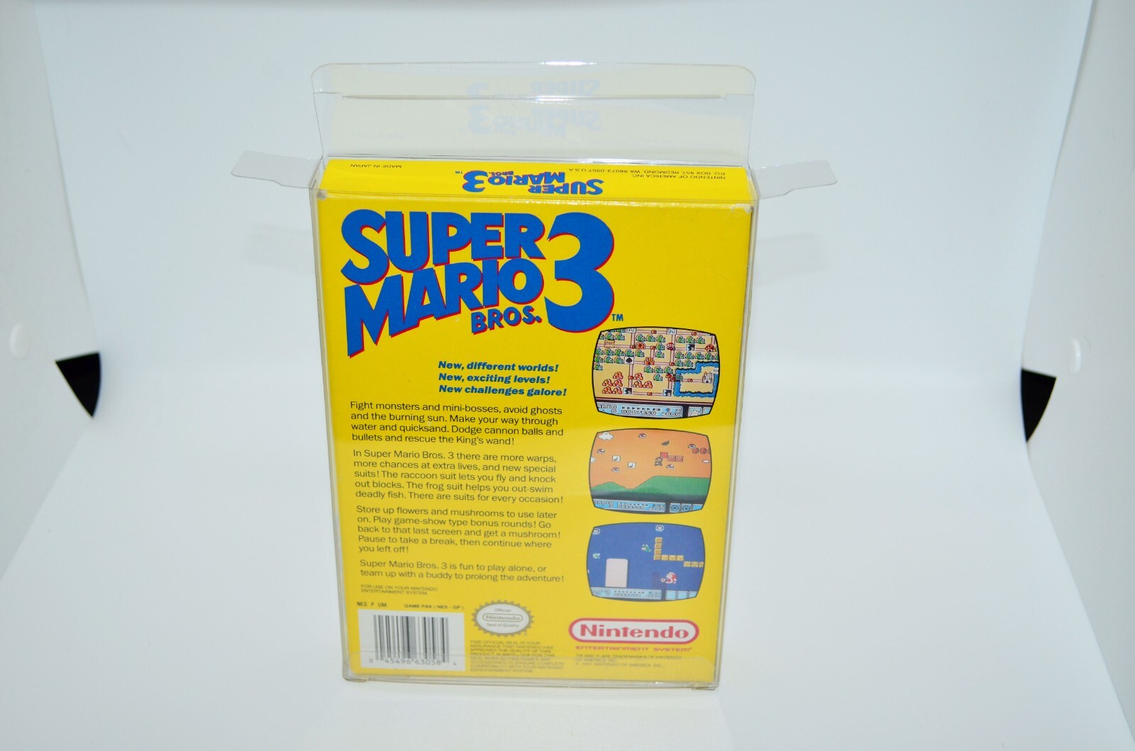 5 Plastic Protective Protectors Cases Sleeves Display Boxes For Nintendo NES