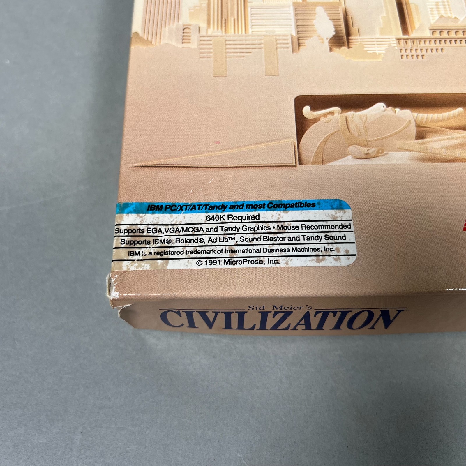 CIB Sid Meier’s Civilization 1993 PC IBM 3.5″ Microprose Disks Big Box COMPLETE