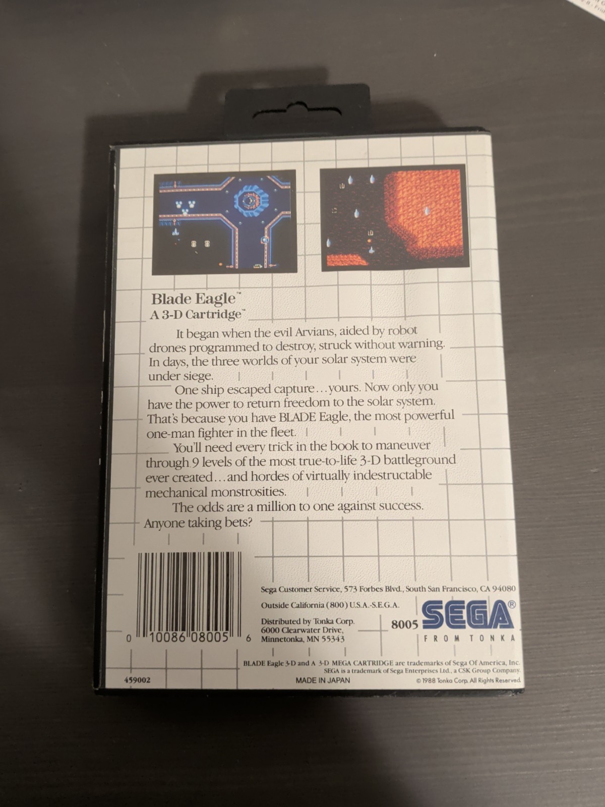 Blade Eagle 3-D (Sega Master, 1988)