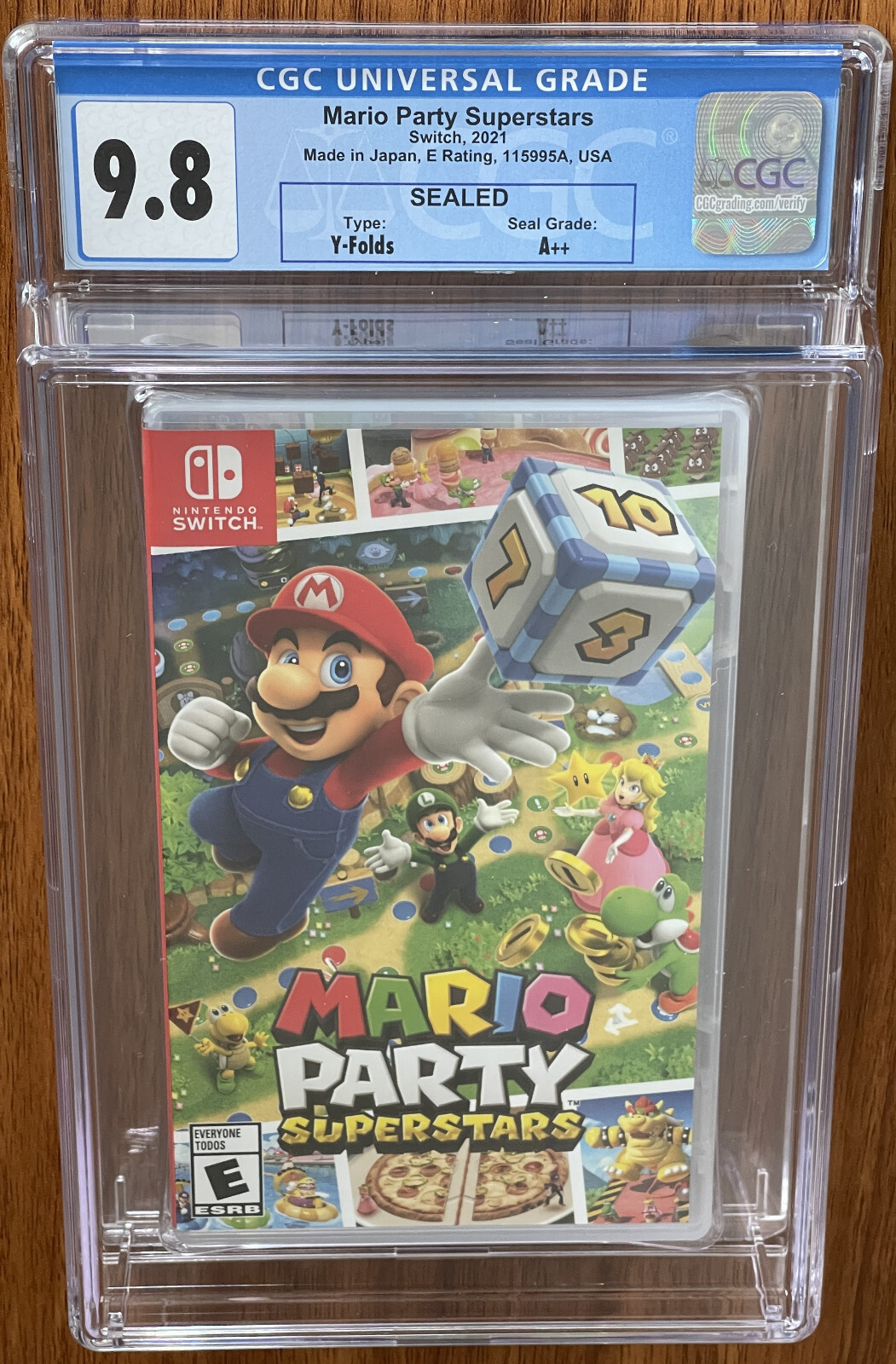 NEW 2021 SWITCH MARIO PARTY SUPERSTARS 1st PRINT CGC VGA Graded 9.8 Y-Fold A++