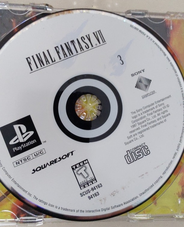 PlayStation 1 Black Label Final Fantasy VII Greatest Hits 3 Dicks & Manual See d