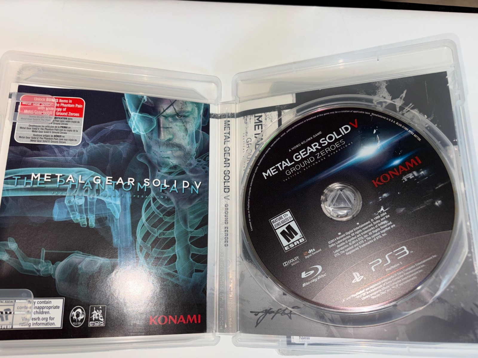 metal gear solid ground zeroes and phantom pain lot PS3