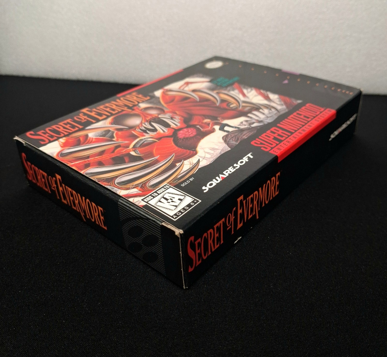 Secret of Evermore Nintendo SNES CIB Near Mint Box Ans Posters Complete