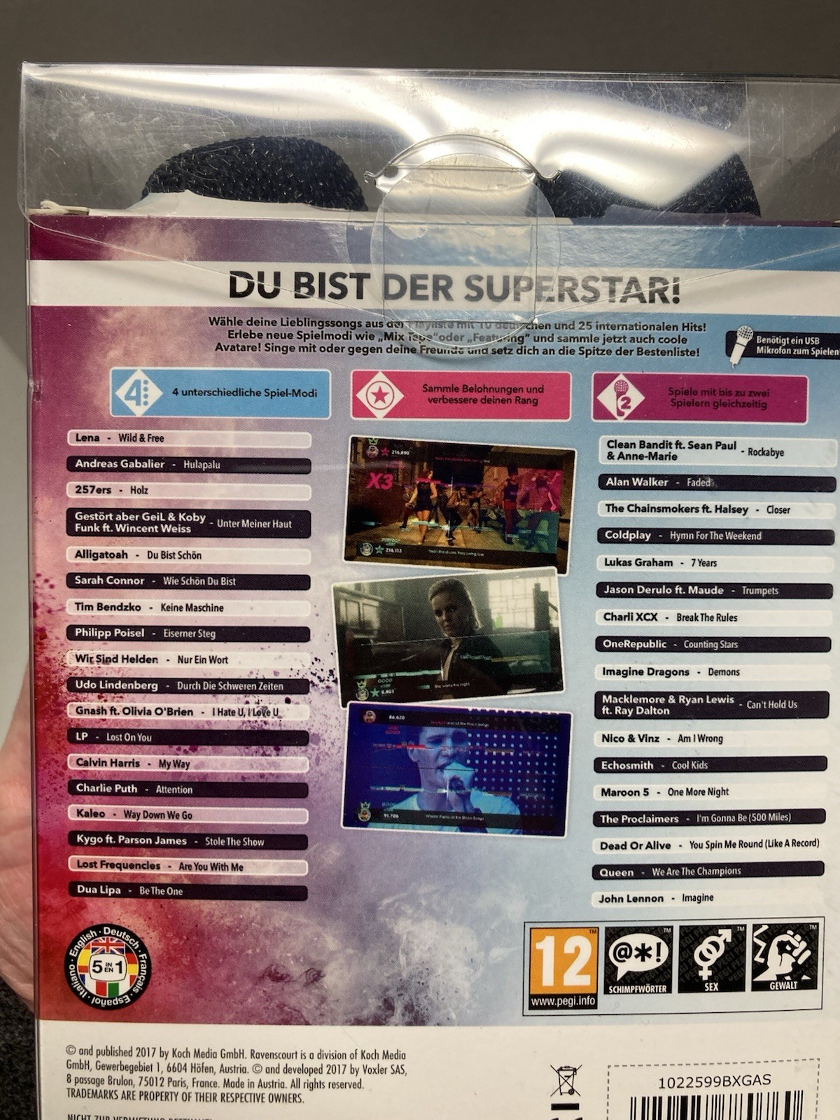 Let’s Sing 2018 German Hits w/ Mics (Damaged) – Nintendo Switch – Brand New!
