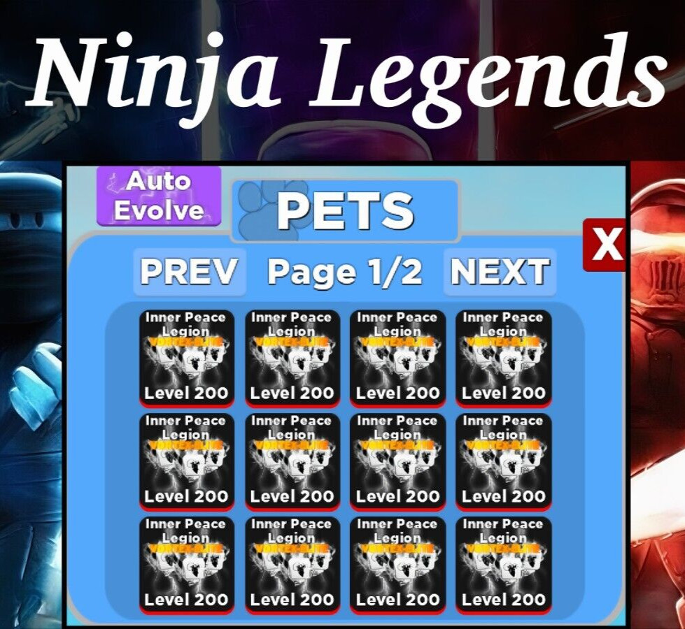 ROBLOX Ninja Legends Pets – Inner Peace Legion MAX OUT x6 Bundle [Fast & Secure]