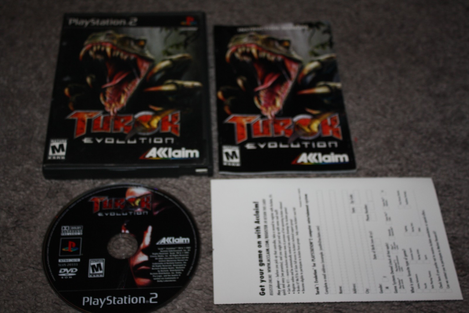 Turok: Evolution (Sony PlayStation 2, 2002) Black Label  Complete CIB w/ Manual