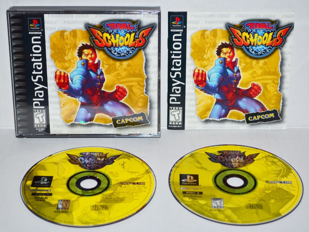 Rival Schools (Sony PlayStation 1, 1998) PS1 PSOne PSX 2 3 CIB Reg. Card NM🔥