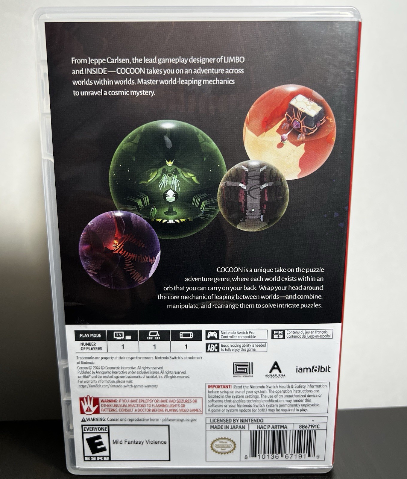 Cocoon (Nintendo Switch) w/ Orb Art Cards