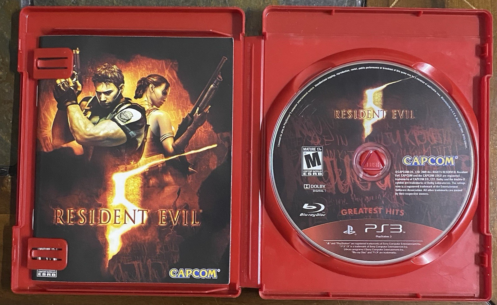 Resident Evil 5 PlayStation 3/PS3 Capcom, Complete With Manual