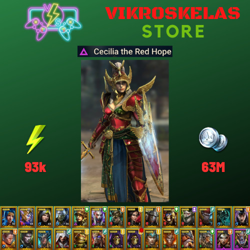 Raid Shadow Legends | Starter acc with Cecilia : 93k energy / 26 Legendary hero