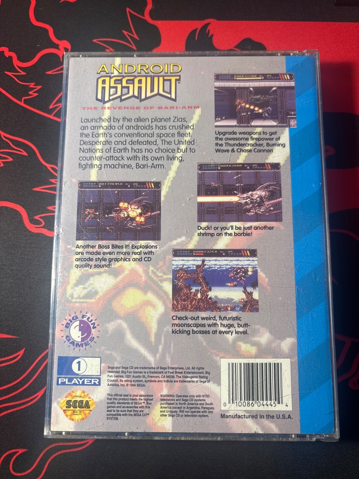 Android Assault: The Revenge of Bari-Arm Sega CD 1994 Complete